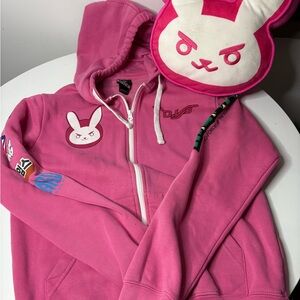 Jinx Overwatch Diva sweatshirt Hoodie and pillow Small s